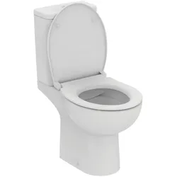 Ideal Standard Eurovit Standtiefspül-WC Paket RimLS+, WC-Sitz, Spülkasten, Weiß, W007501