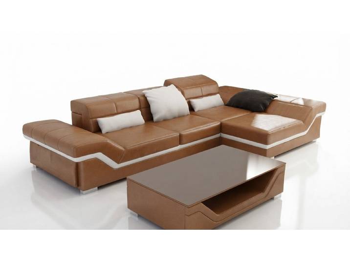 JVmoebel Ecksofa Ledersofa mit USB-Anschluss und verschiedenen Farboptionen, Made in Europa