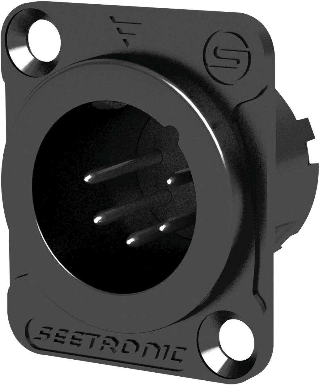 Seetronic Xlr 5p Chassis – Stecker, Schwarzes Gehäuse