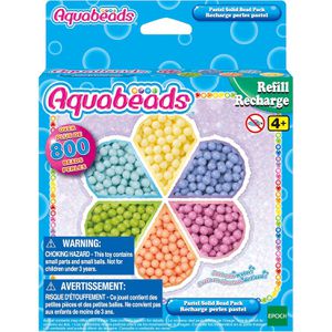 Aquabeads Bastelset 31505 Nachfüllpack Pastel, 800 bunte Perlen, ab 4 Jahre