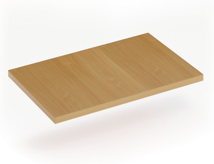 B2B Partner Tischplatte TRIVIA 800 x 800 x 25 mm, Buche