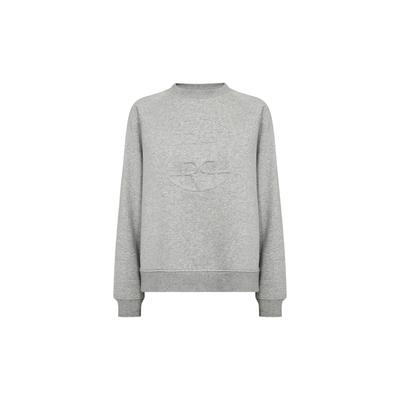 Strickpullover LEVETE ROOM "Levete Room Sweater LR-NUKA", Damen, Gr. XL, grau (99110 lt grau melange), Obermaterial: 80% Baumwolle, 20% Polyester, Pullover Strickpullover