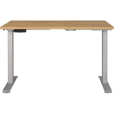 Schreibtisch GERMANIA "Jet", beige (grandson, eiche, nachbildung, silber, silber, grandson, eiche, nachbildung), B:120cm H:72cm T:80cm, Tische, Schreibtisch, moderne Farbvariationen, Breite 120/140/160/180 cm, Made in Germany