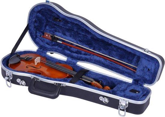 Musikcase 3/4 - Hartes Koffer - Instrumente Schützen - Robuste Außenhülle - 58 cm Länge - Schwarz - Metall - Klassisch