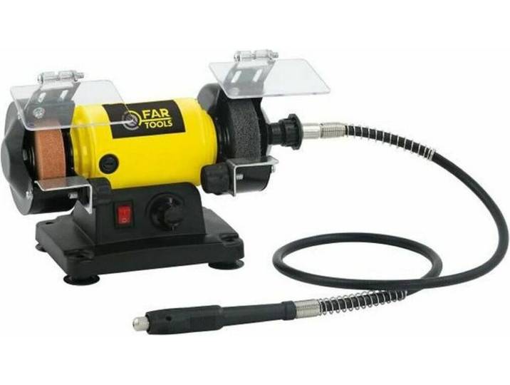Mini meuleuse - FARTOOLS - MBG120 - 120 W - 75 mm - Fournie avec 1 disque à meuler et 1 brosse de polissage