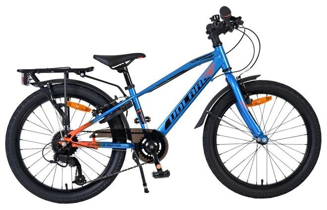 Volare Explorer Kinderfahrrad - Jungen - 24 Zoll - Blau/Orange - 18 Gänge - Zwei Handbremsen