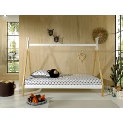 Hausbett "Tipi", weiß/kiefer