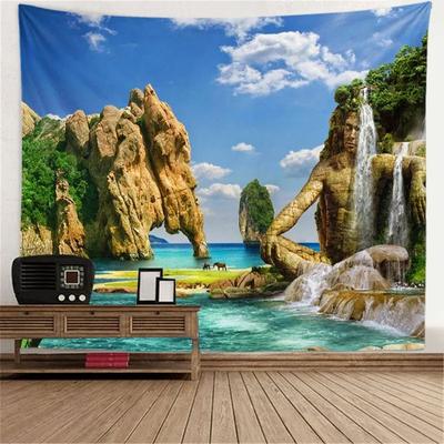 Inspire Essentials Forest Window Illusion Wall Tapestry Scenic Nature Wall Hanging Decor 17 230x180cm