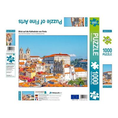 CALVENDO Puzzle Blick auf die Kathedrale von Porto 1000 Teile Puzzle quer | 1000 Teile Lege-Größe 64 × 48 cm Foto-Puzzle für glückliche Stunden
