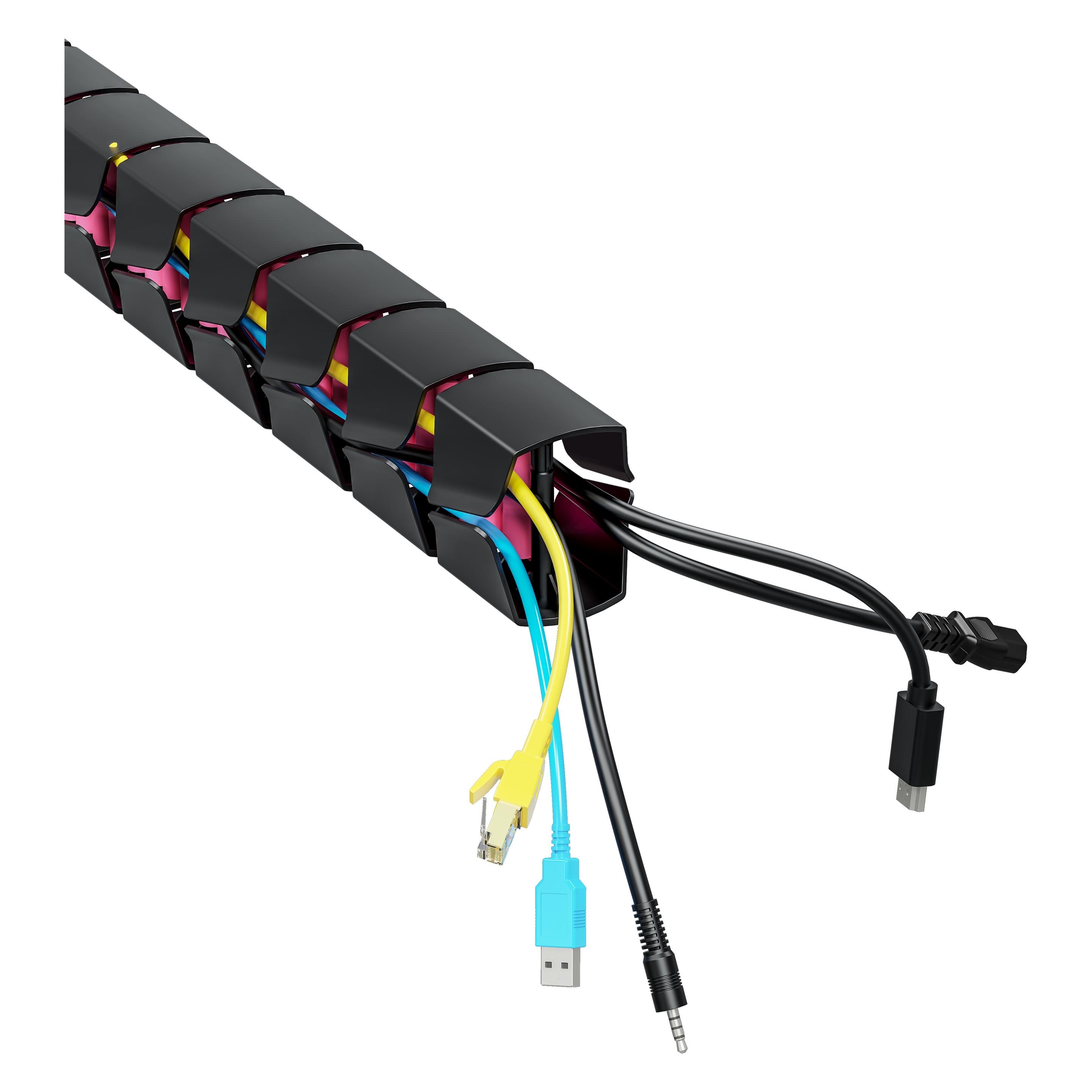Powerone Powerton ERGO GANSO PRO Kabel-Organizer, schwarz-rosa (57263320)