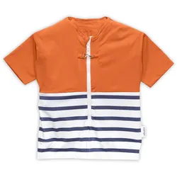 Floatee - Das Anti-Ertrinken T-Shirt für Kinder mit UV-Schutz, orange - Gr. 104 | Kurzarm T-Shirt Komplettset