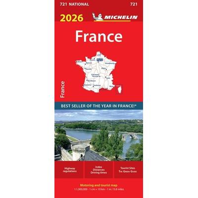 France 2026 - Michelin National Map 721, Karte von Michelin, Michelin, 978-2-06-726971-2