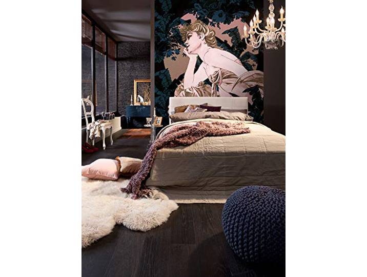 Komar Vlies Fototapete SONGES BLEU Tapete, XXL, Dekoration, Jugendstil, Schlafzimmer, Frauenbild, Barock Größe 200 x 280 cm (Breite x Höhe) HX4-019