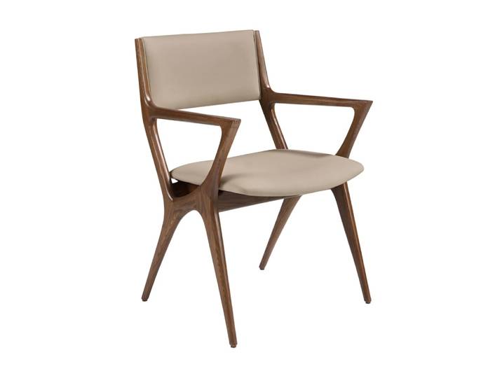 Chaise en similicuir vison