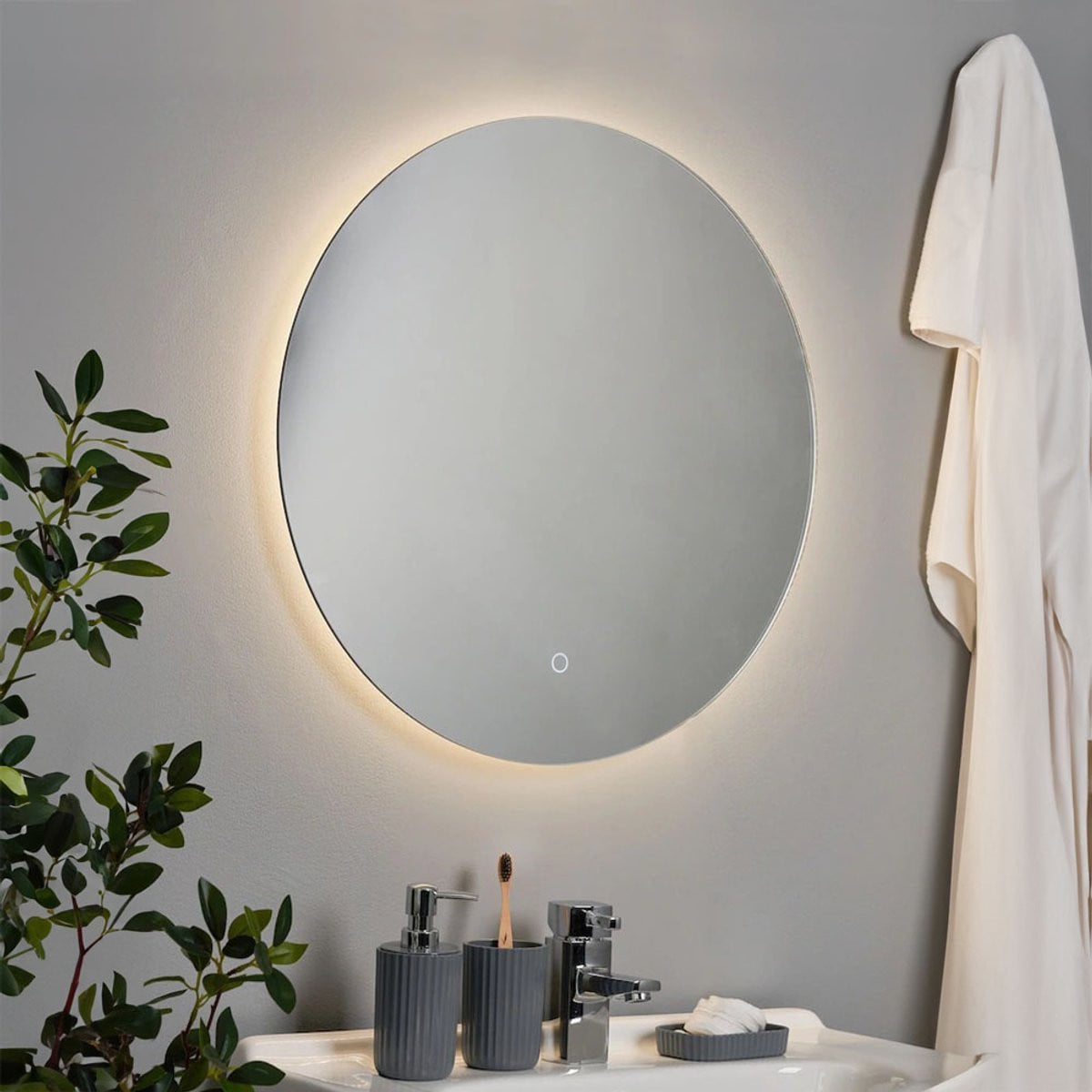 Milton & Oldbrook Wandspiegel met Verlichting Colmar Ø 90 cm