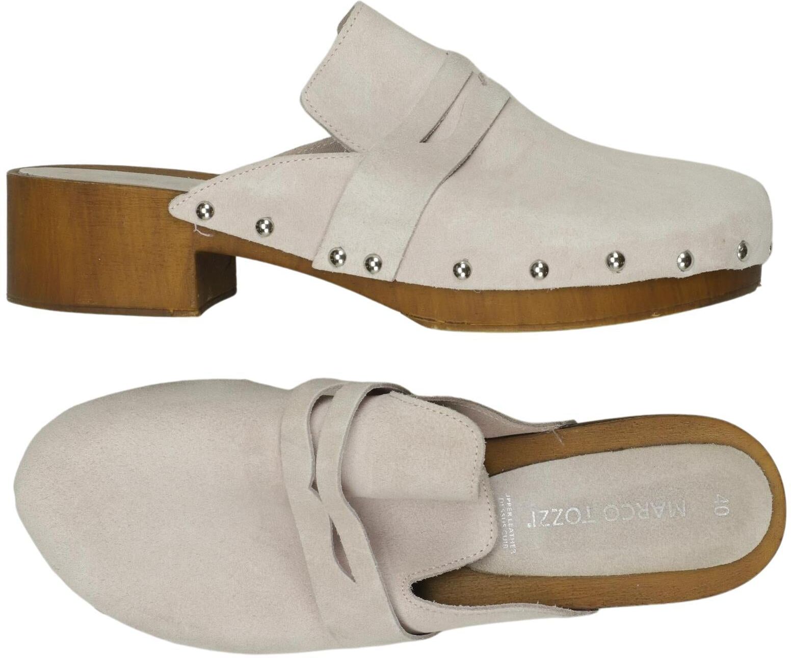 Marco Tozzi Damen Sandalen, Beige, Gr. EU 40, Leder - Second Hand