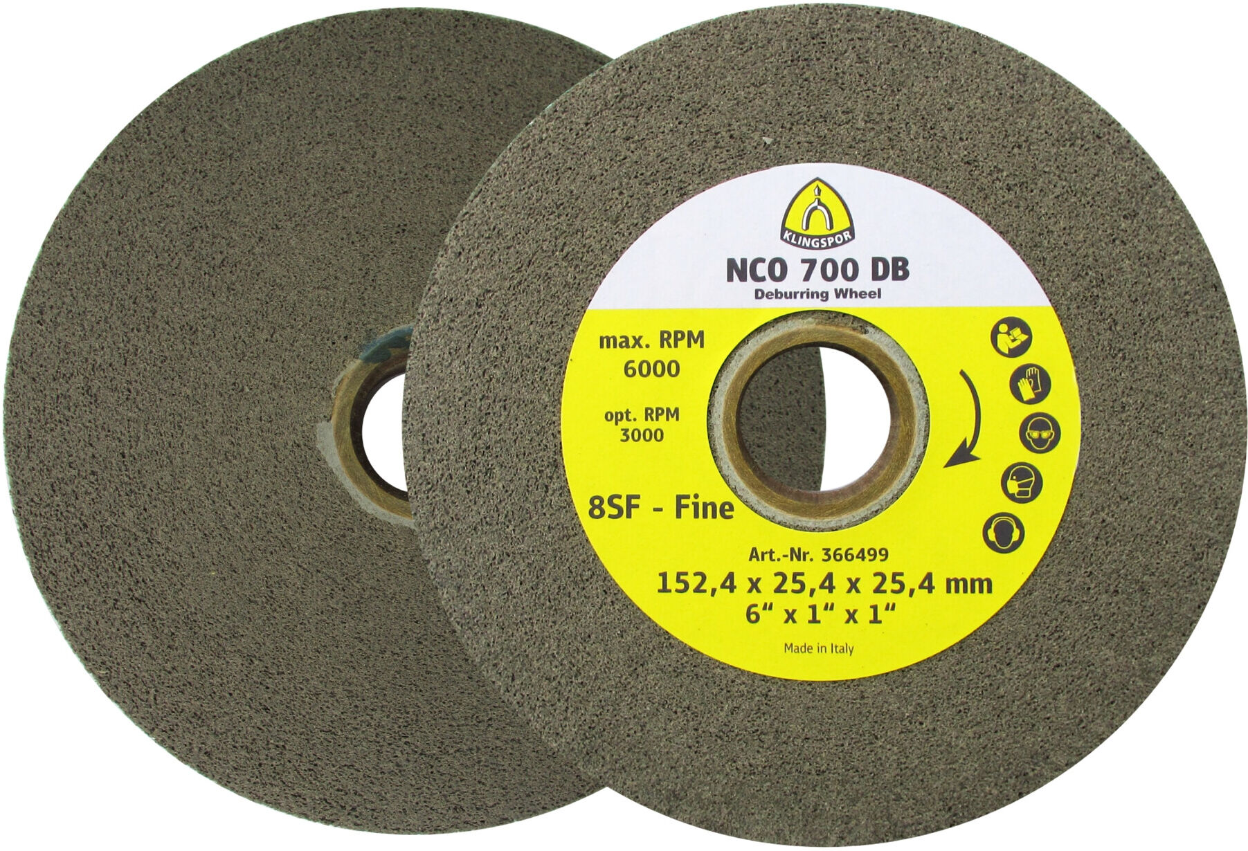 Klingspor NCO 700DB Kompaktscheiben 8 SF mittel, 203,2 x 51 x 76,2 mm Fine Siliziumkarbid (367523)