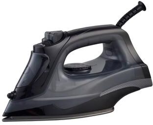 Elama Dry/Steam Cloths Iron in Black with Non-Stick Soleplate and Automatic Shut-Off