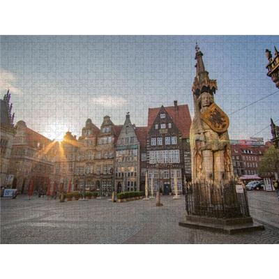 CALVENDO Puzzle Ehrwürdige Innenstadt im Abendlicht 1000 Teile Puzzle quer | 1000 Teile Lege-Größe 64 × 48 cm Foto-Puzzle für glückliche Stunden