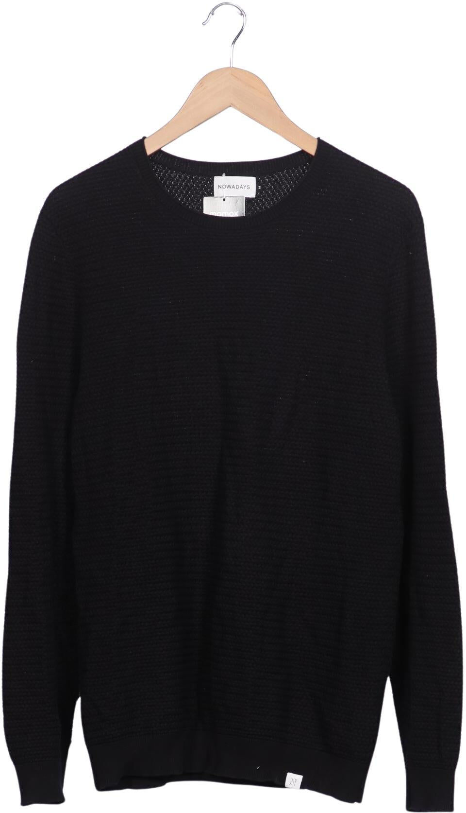 Nowadays Herren Pullover, Schwarz, Gr. M, Baumwolle - Second Hand