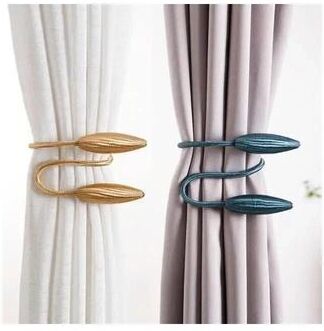 Discount Dollar Deals Household Convenience Curtain Buckle, Metal Simple Curtain Strap, Punching free Install, Tying Rope Buckle For Curtains white