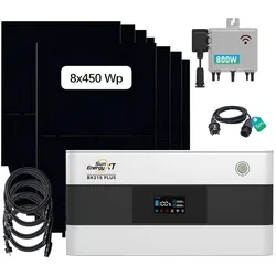 SunEnergyXT 3600 Wp Balkonkraftwerk-Komplettset mit Speicher