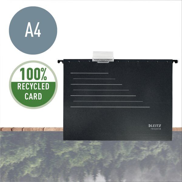Leitz Recycle Hængemappe   A4   Sort
