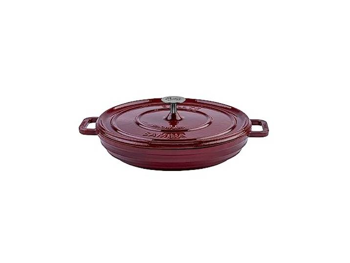 Sallys 'Samira' Deluxe Gusseisentopf - Robustes und Hochwertiges Kochjuwel für Perfektes Garen - für 2,2 Liter Inhalt, für alle Herdarten und ofenfest bis zu 250 Grad (Bordeaux)