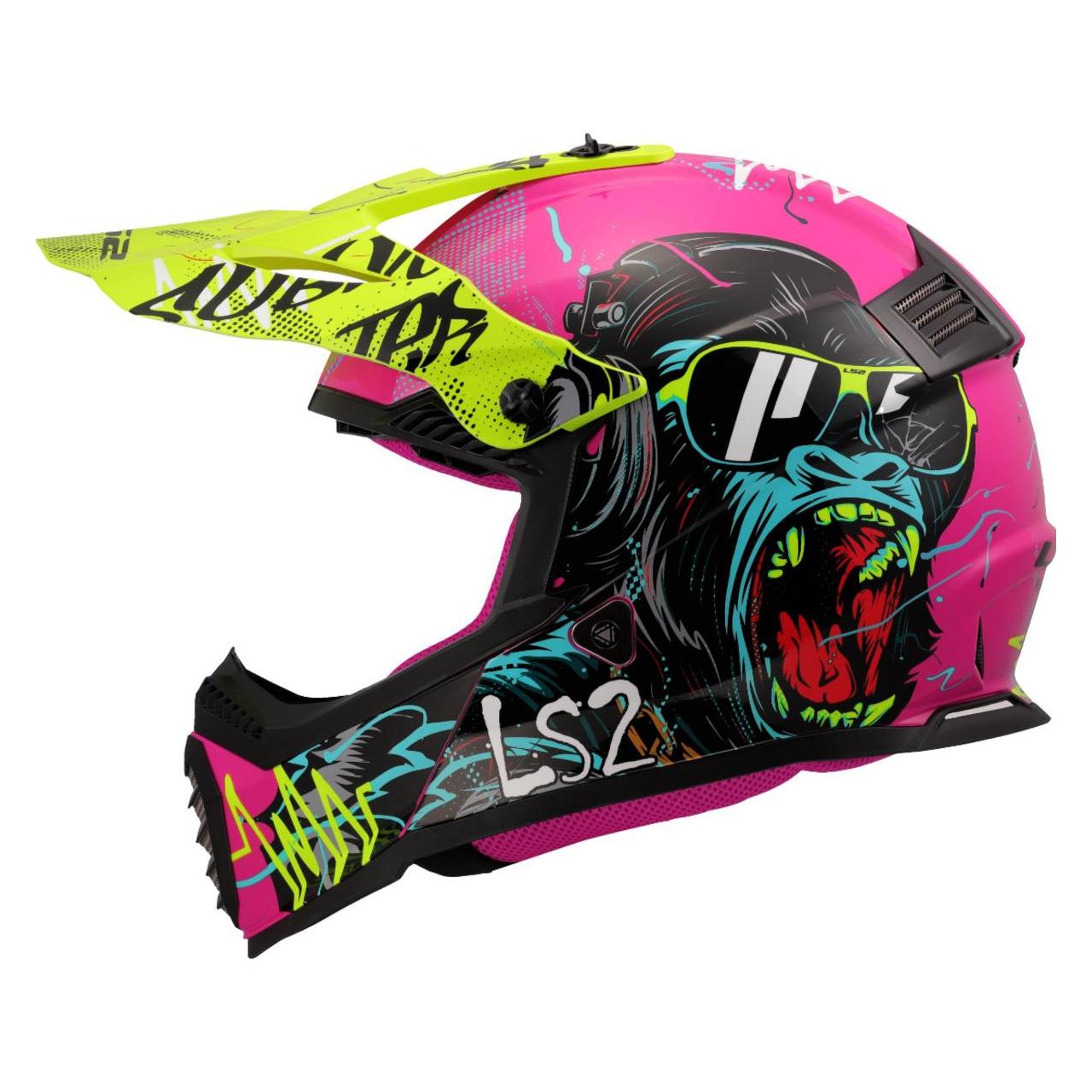 LS2 MX437 FAST EVO MINI II GORILLA Kinder MX-Helm (M) (46437J207)