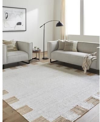 Livabliss Davonte Traditional Border Jute Area Rug
