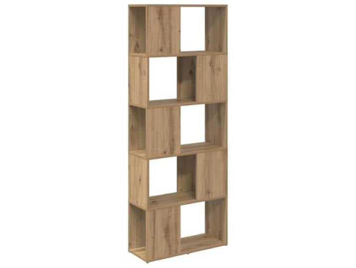 KUPTYERFG Wand-TV-Schrank Braun 60x24x156 cm Holzwerkstoff 1 STK Wandhängendes Lowboard für Wohnzimmer und Schlafzimmer, 4 offene Ablagefächer bieten Platz für Mediengeräte und Dekoration.
