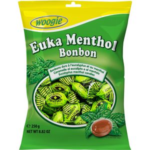 Woogie Kräuterbonbons Euka Menthol, 35 Stück im Beutel, 175g
