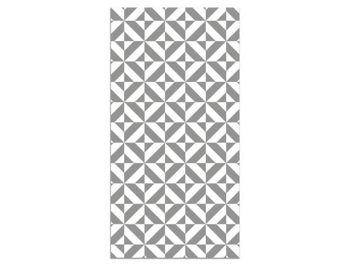 Tapis Vinyle Panorama Géométrie Grise 80x250 cm - Tapis pour Cuisine Bureau et Salon en PVC