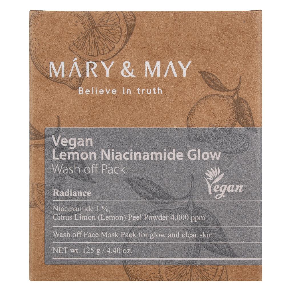 Mary&May MARY & MAY - Brightening Face Mask Lemon Niacinamide Glow Wash off Pack 125 g (1295479)