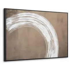 LEINWAND Bilder mit Rahmen - Farbe - Braun - Japandi - 120x80