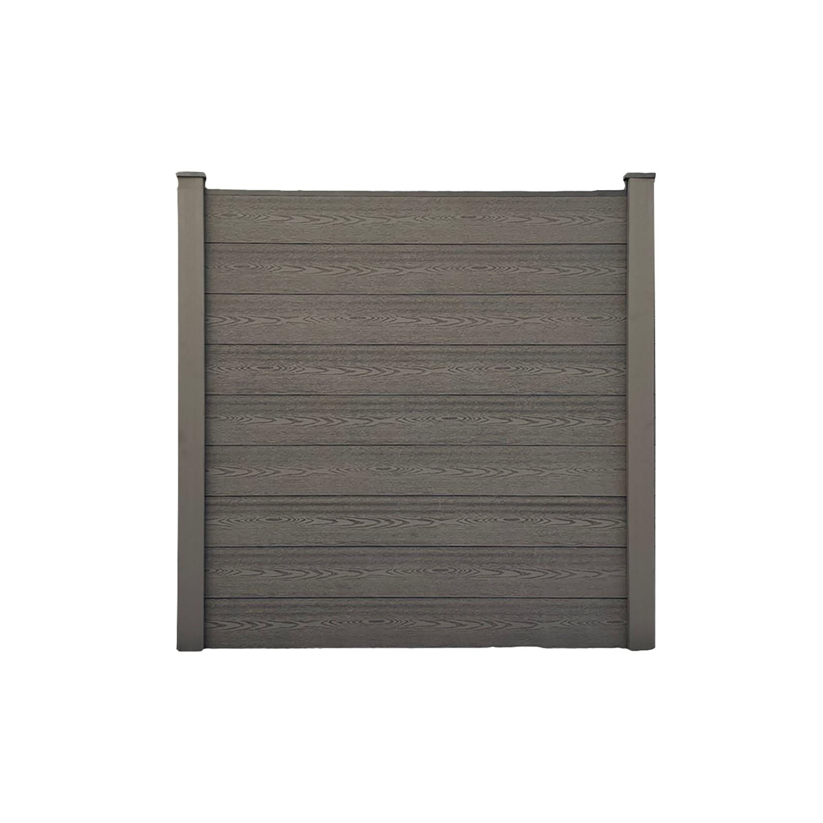 Prestige Home Living Outdoor WPC-Sichtschutzzaun Caracas - 5 Zaunelemente + 6 Pfosten - Anthrazit