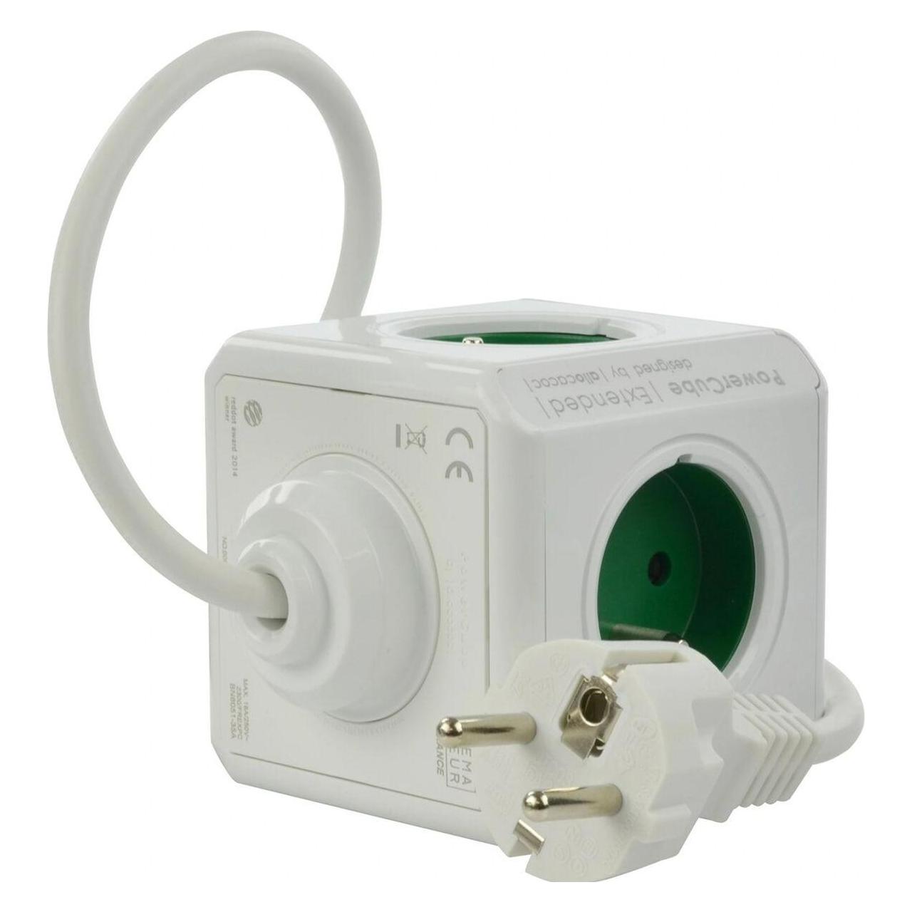 Allocacoc PowerCube Extended Type E Verlängerungskabel 5 AC-Ausgänge Indoor (5x, 1.50 m) (2300GN/FREXPC)