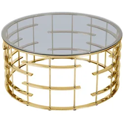 SalesFever »Astra« Couchtisch gold klares Glas