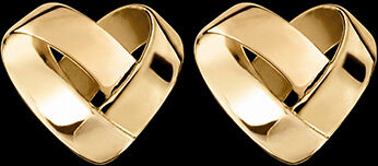 Edenly Origami Herz Ohrstecker â€“ 375er Gelbgold (9 Karat)