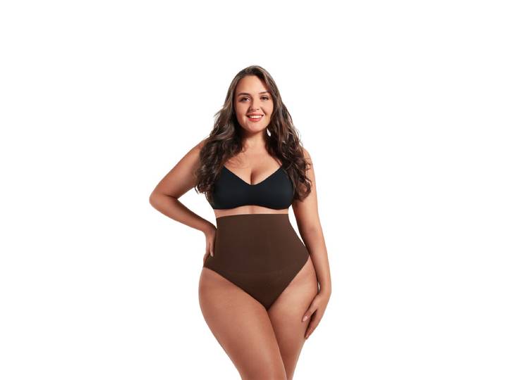 Feelingirl Naadloze direct gladmakende gevormde slips met low-rise snit XL/XXL bruin