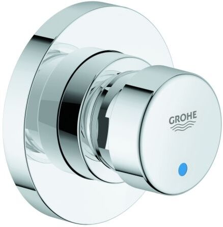 Grohe Selbstschluss-Durchgangsventil Euroeco CS chrom, Markierung blau/rot, 36268000