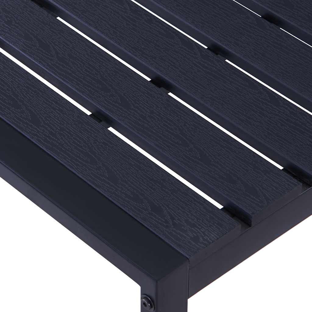 vidaXL Banc de jardin 120,5 cm Panneau PS Noir