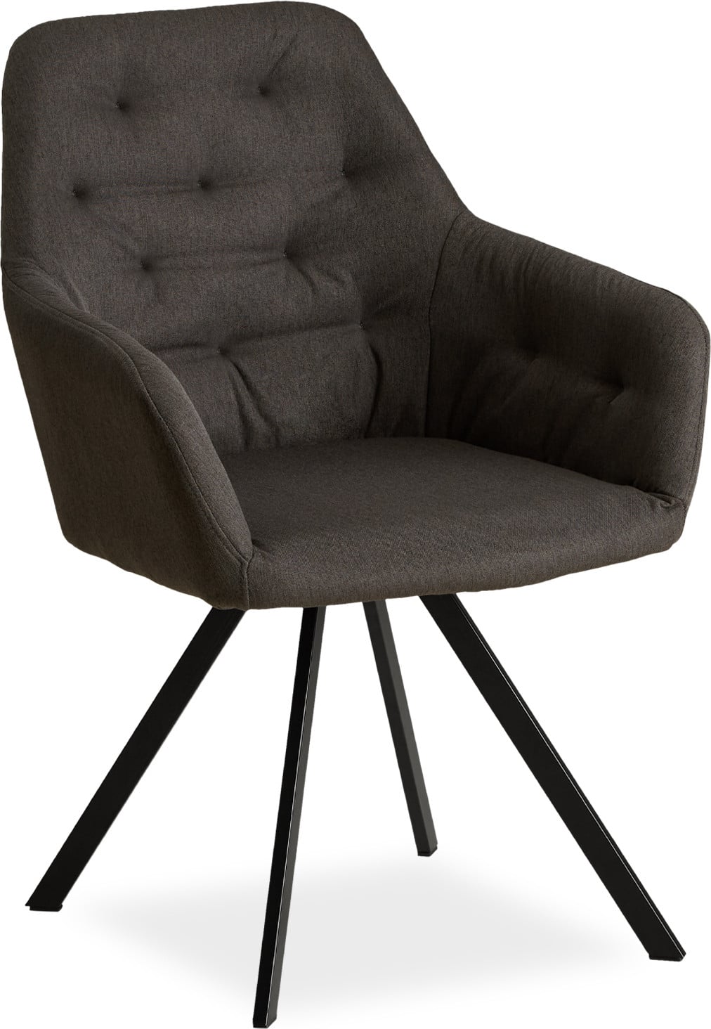 Homestyle4u Beklede fauteuil met armleuningen, antraciet