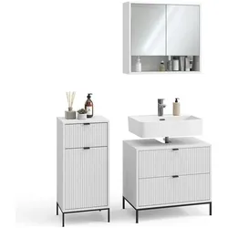 Vicco, Badmöbelset, Badmöbel-Set Eliza, Weiss, 3 Teile