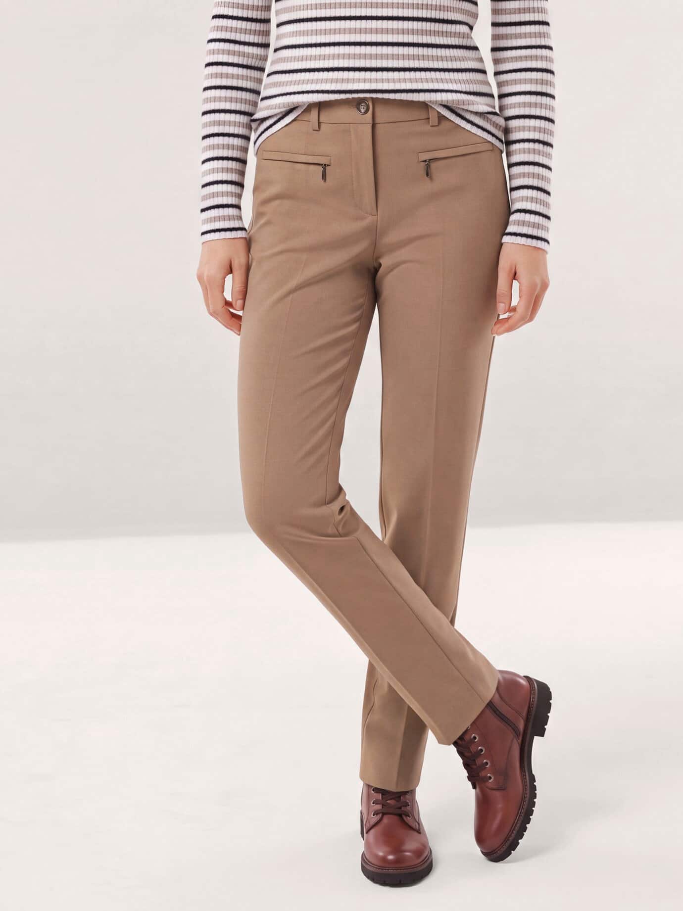 Walbusch Thermo Kofferhose, , Farbe Beige, 22, knitterfrei mit Thermoeffekt Damen