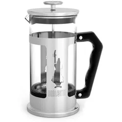 Bialetti Preziosa French-Press - Kaffee- und Teebereiter - silber/schwarz - Edelstahl/Glas - 350ml