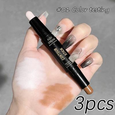 Uplift Picks Dual End Highlight And Contour Stick For Sculpted Face Definition 01 3 Pcs