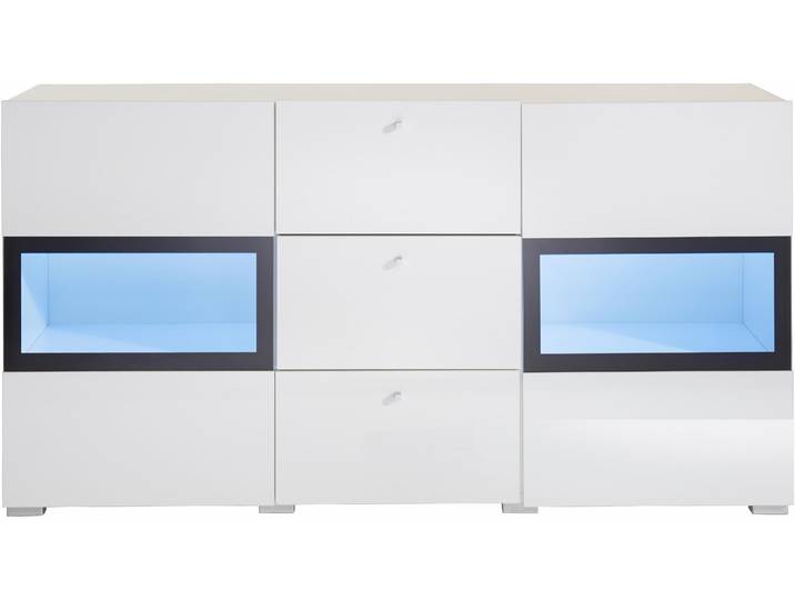 Sideboard OTTO HOME Baros , weiß, B:132cm H:69,8cm, Sideboards, Sideboard, Breite 132 cm