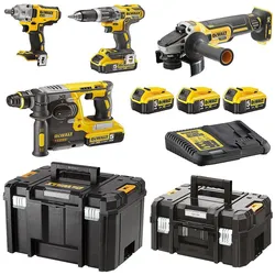 Akku-Set DeWALT 4-teilig 18V DCK428P3T-QW mit 3 x 5,0 Ah Akkus und Ladegerät