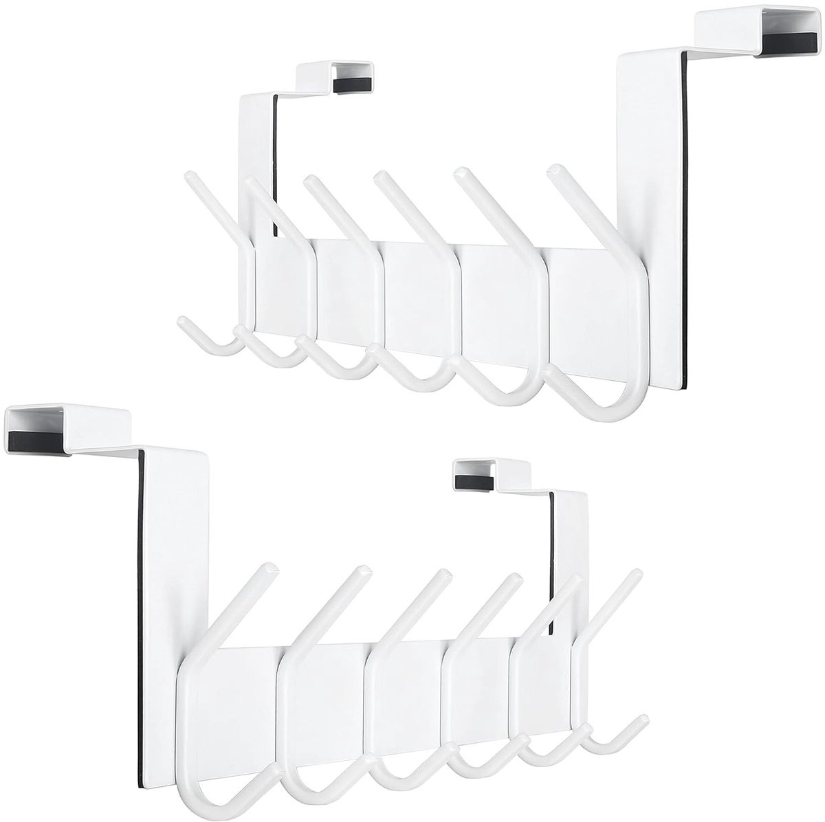 Set van 6 multifunctionele en stabiele metalen deurhaken